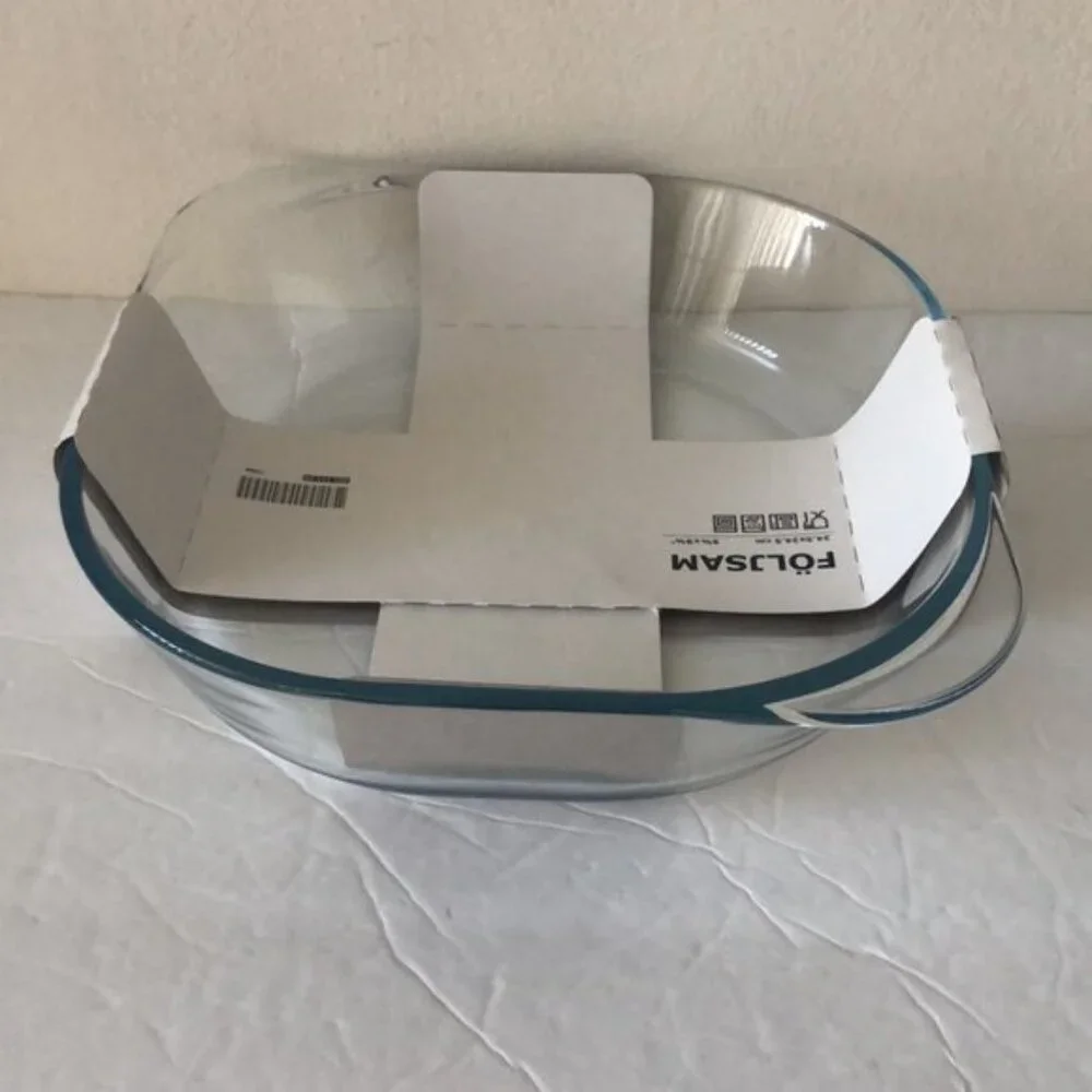 FÖLJSAM Oven dish, clear glass 9 ¾x9 ¾ 